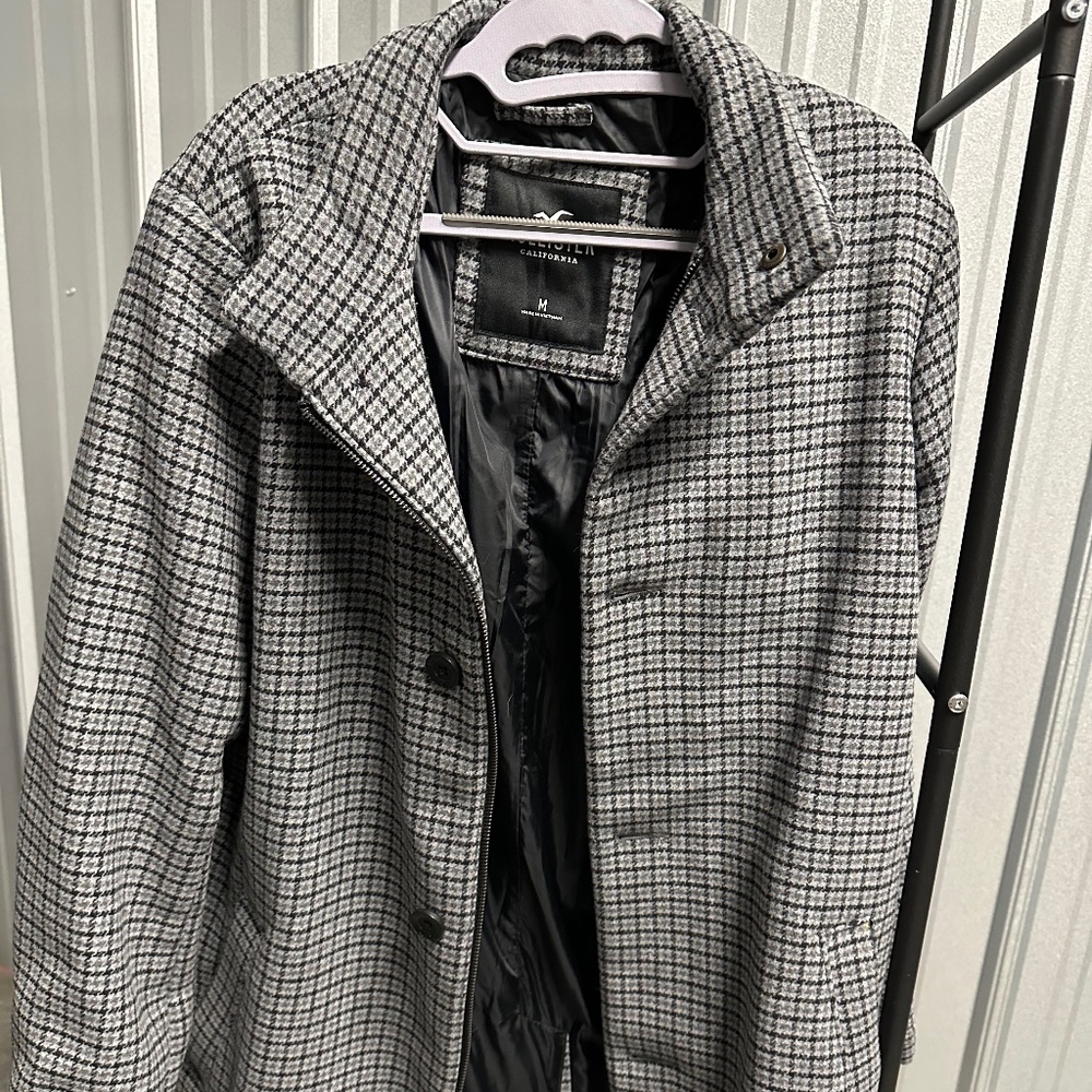 Grey Hollister Cozy Brushed Shacket Size Medium